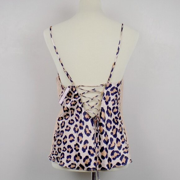 new with tags mob wife satin and lace luxe cami flowy silky leopard jersey shore - Picture 4 of 6